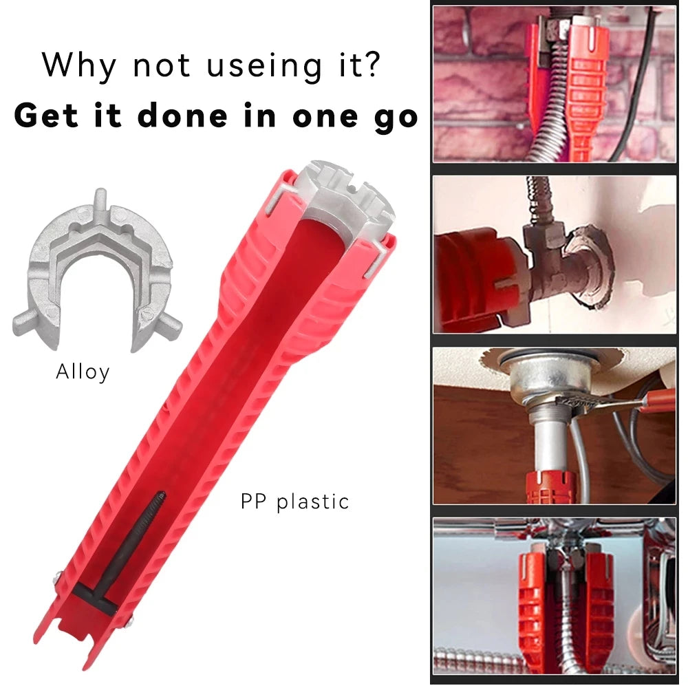 8 ב-1 ברז כיור ברז תיקון כלי החלקה מטבח חדר אמבטיה ברז הרכבה מפתח אינסטלציה התקנה מפתח ברגים