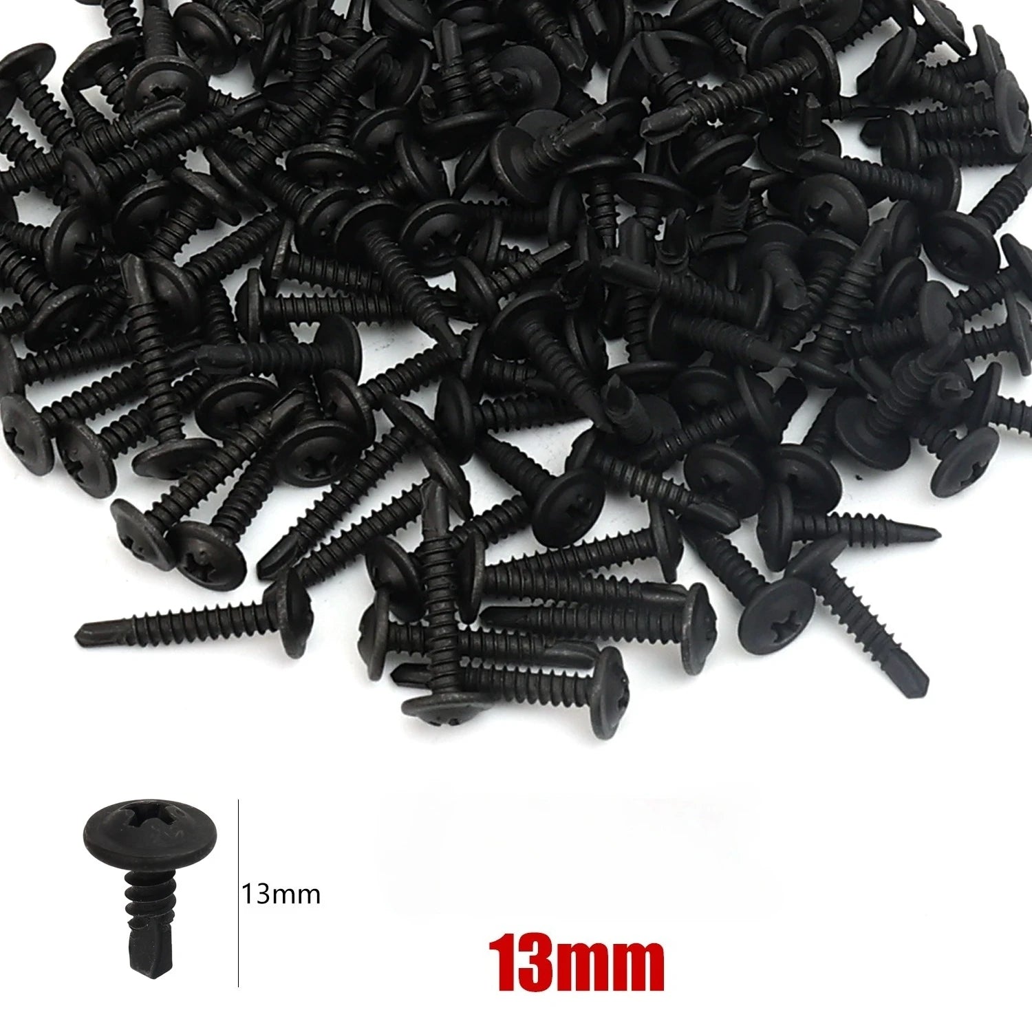 בורג קודח לפח מפלדת אל חלד (שחור)