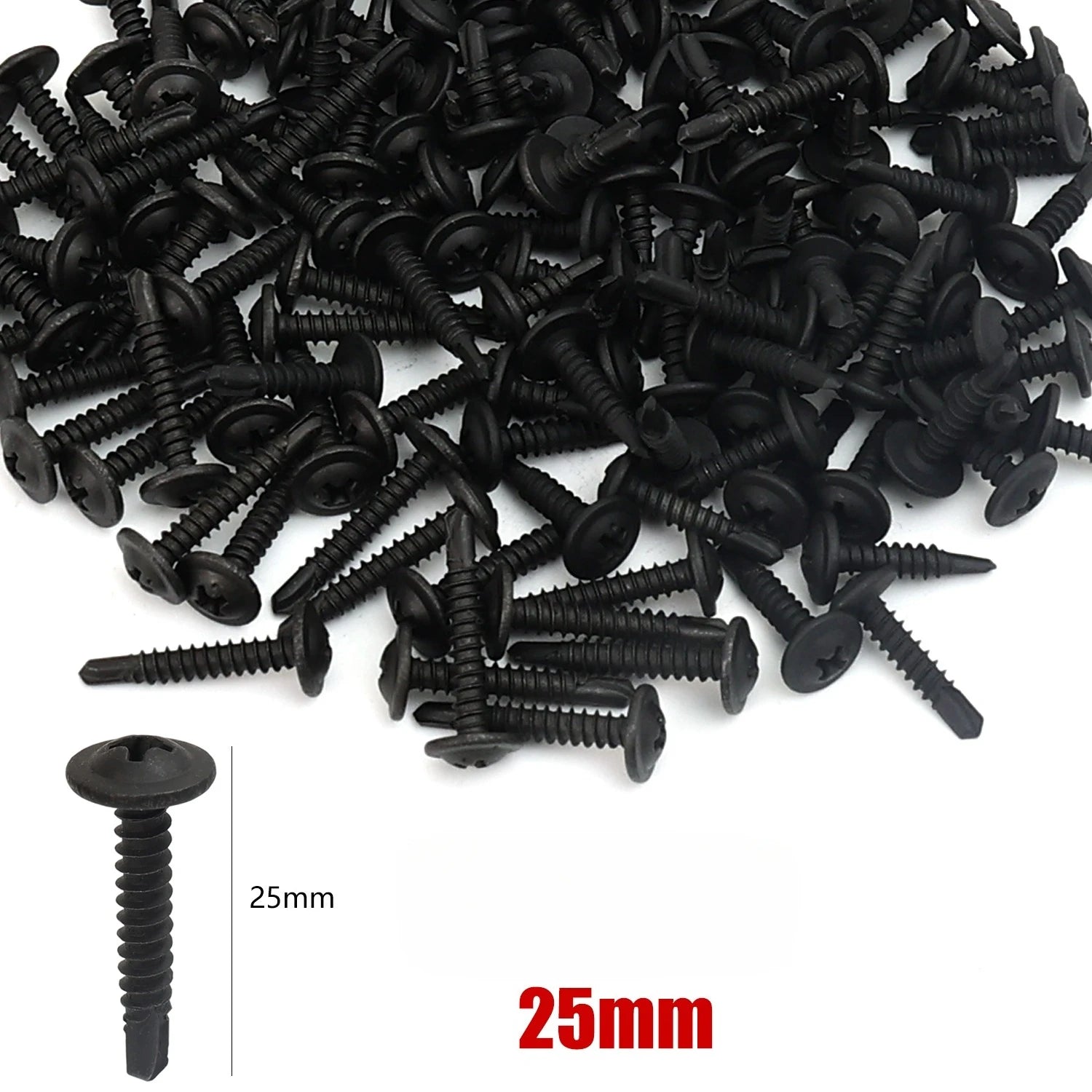 בורג קודח לפח מפלדת אל חלד (שחור)