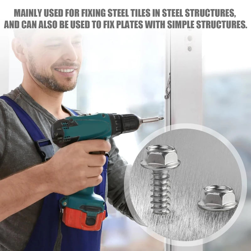 בורג קודח פלדת על חלד 