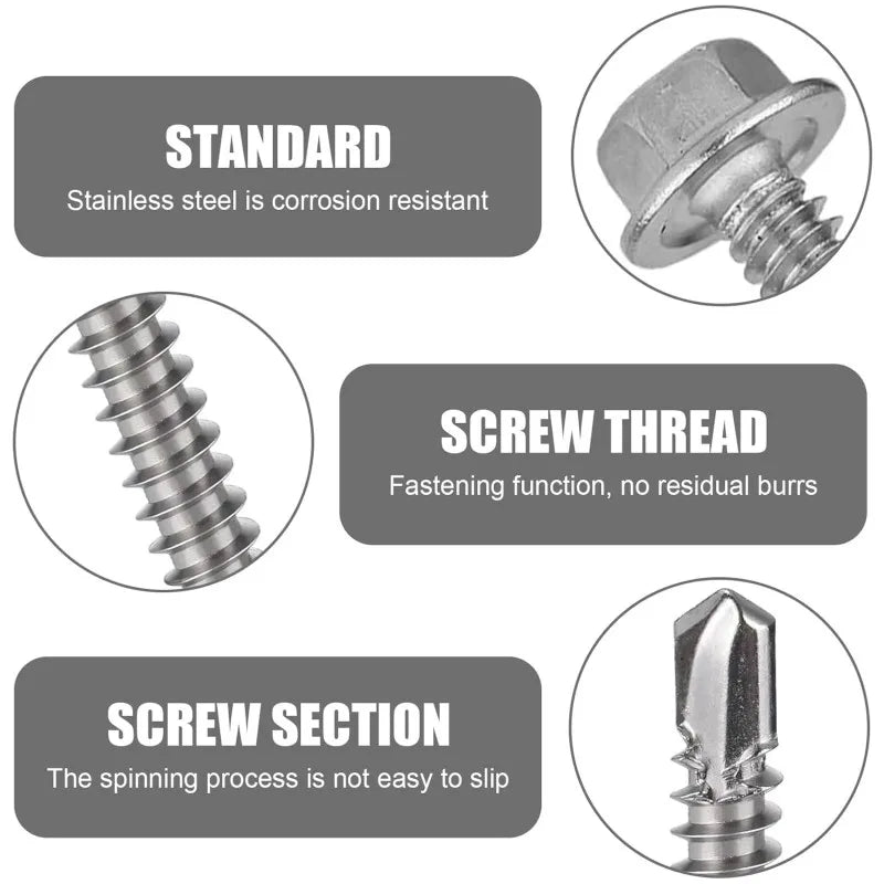 בורג קודח פלדת על חלד 