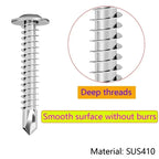 בורג קודח מפלדת אל חלד