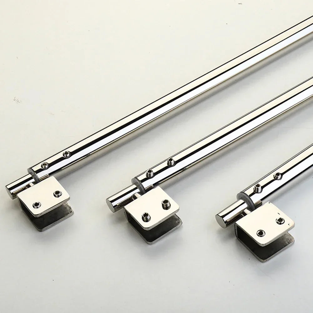 זרועות תמיכה למקלחון מתכוונן מפלדת אל-חלד עבור פנל זכוכית 8-12 מ"מ לדלת זכוכית לחדר הצורך קבוע התקנה קלה 