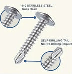 בורג קודח מפלדת אל חלד