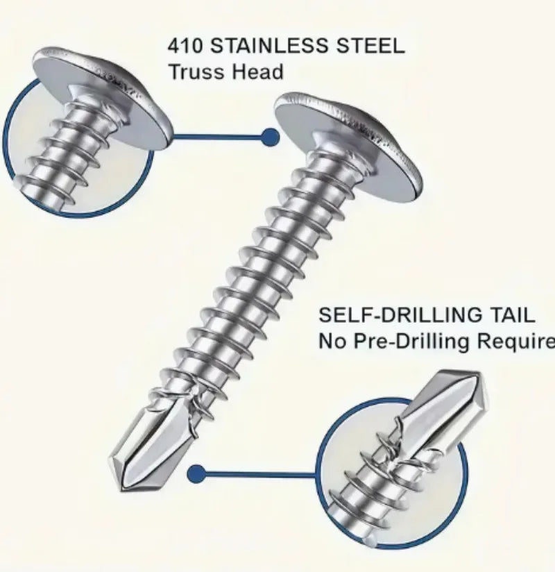 בורג קודח מפלדת אל חלד