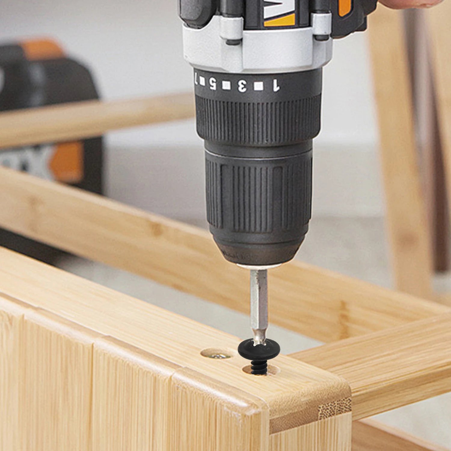 בורג קודח לפח מפלדת אל חלד (שחור)