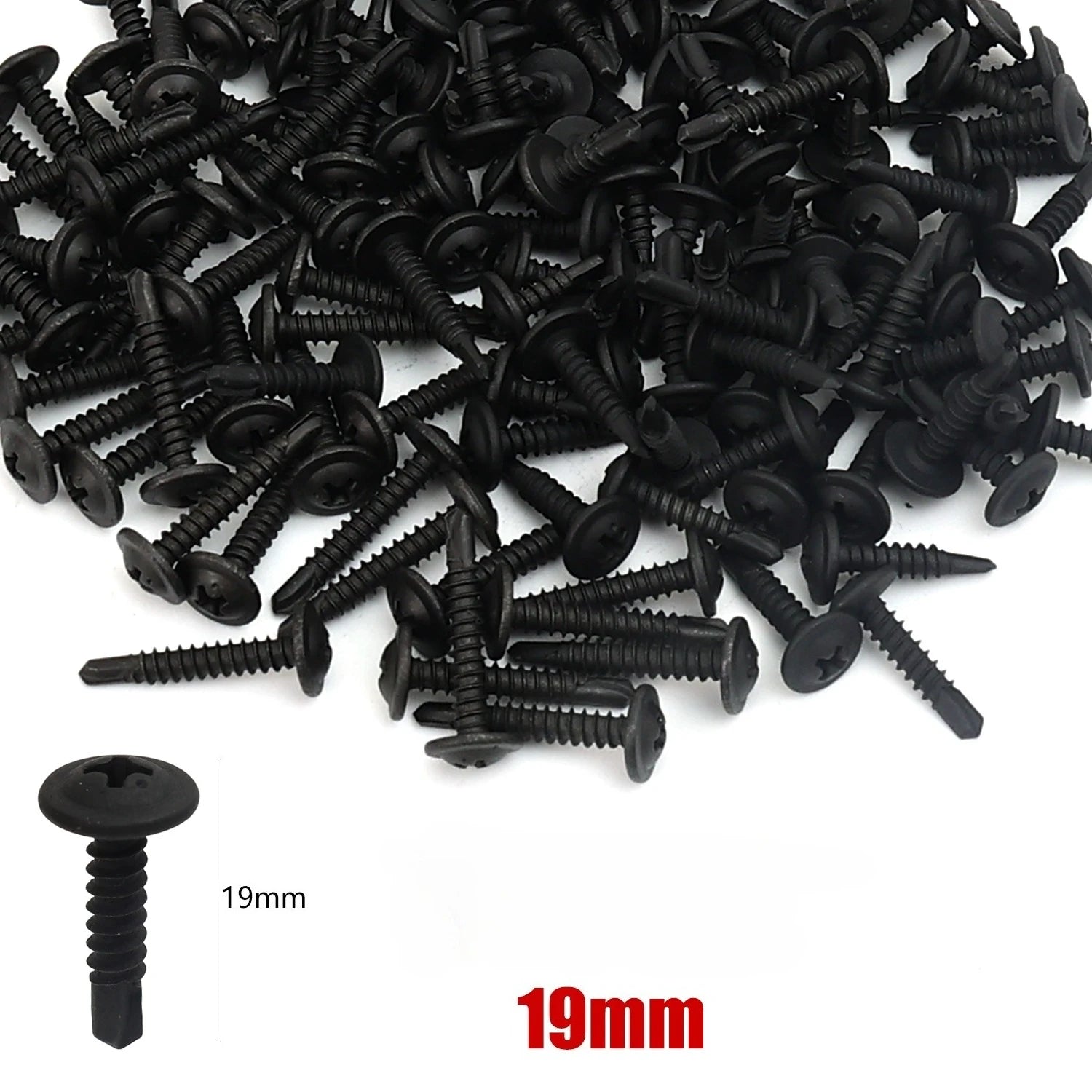 בורג קודח לפח מפלדת אל חלד (שחור)