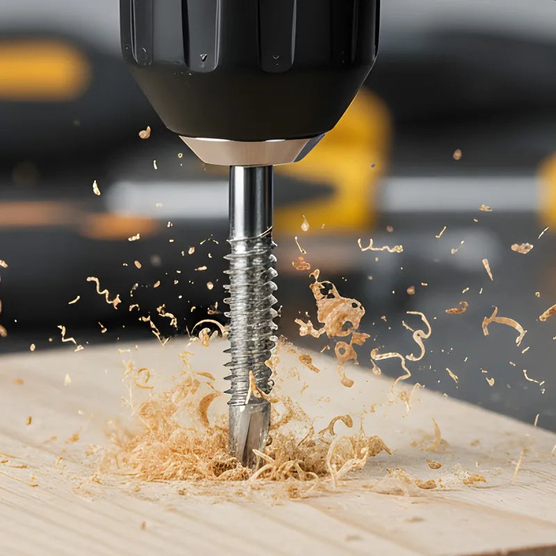 בורג קודח לפח פלדת על חלד