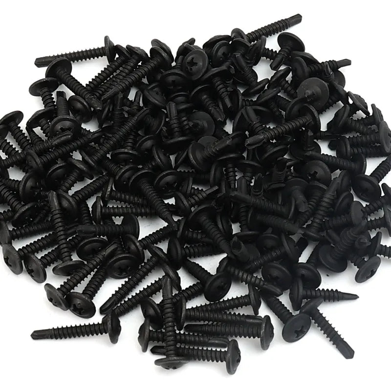 בורג קודח לפח מפלדת אל חלד (שחור)