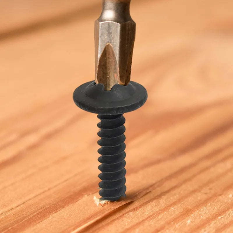 בורג קודח לפח מפלדת אל חלד (שחור)