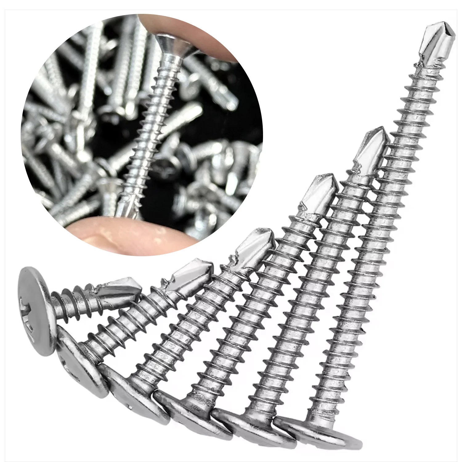 בורג קודח לפח פלדת על חלד