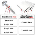 בורג קודח פלדת על חלד 