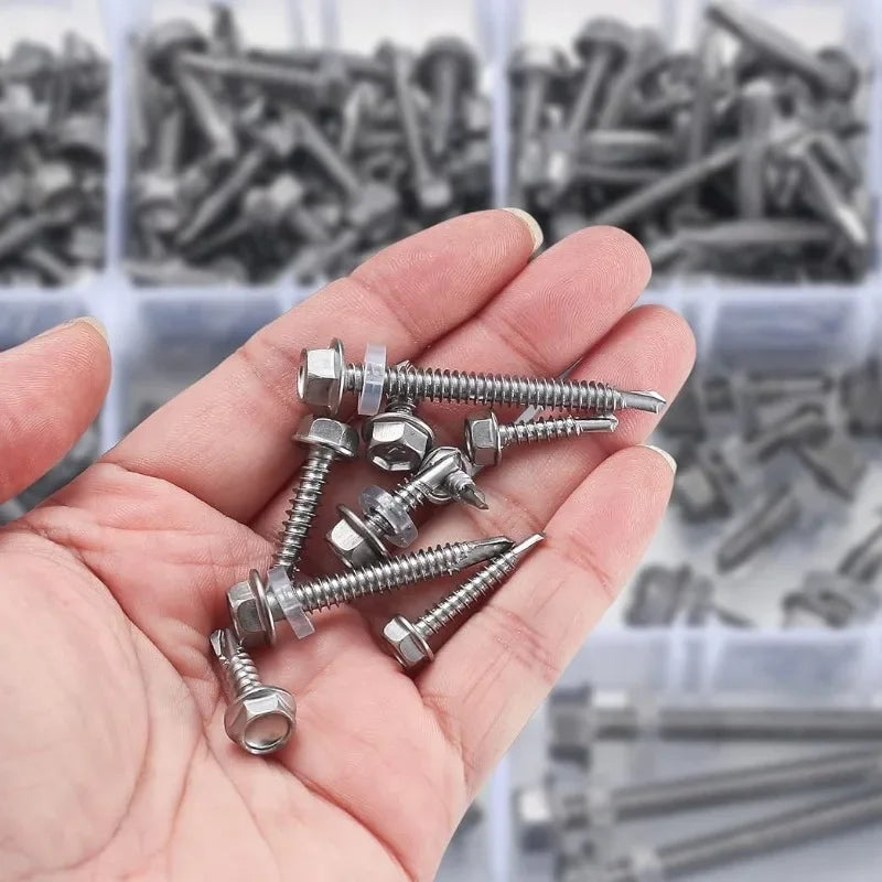 בורג קודח פלדת על חלד 