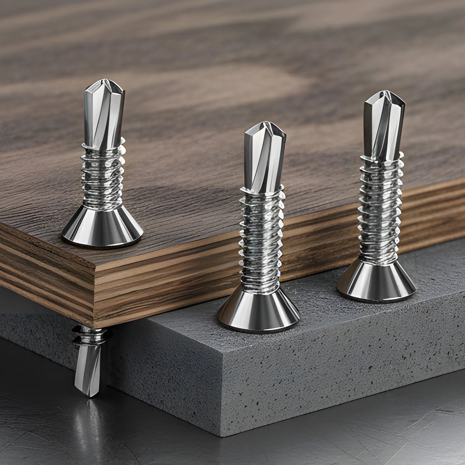 בורג קודח לפח פלדת על חלד