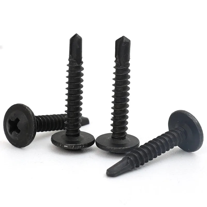 בורג קודח לפח מפלדת אל חלד (שחור)