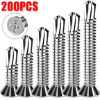 בורג קודח לפח פלדת על חלד